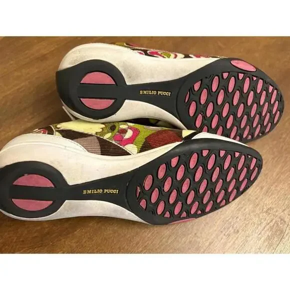 Emilio Pucci Colorful Patterned Sneakers SZ 38 (7.5-8) - Picture 6 of 14